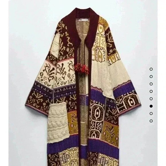 ✨SALE✨Zara Jacquard Cape Coat Special Edition - Picture 7 of 10